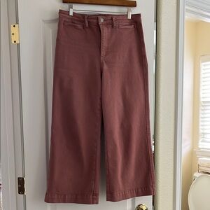 Oat New York Pink Flare Wide Leg Jeans